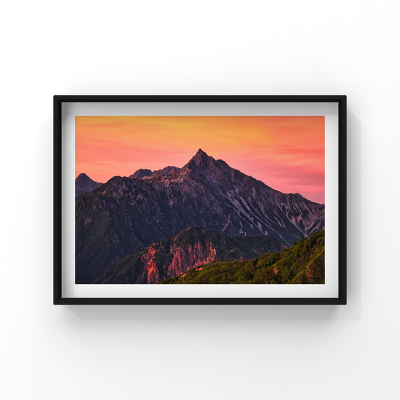 風景画「山間を走る列車」　鉄道風景 北アルプス 油彩画 印象派風 山 風景画「山間を走る列車」 鉄道風景 北アルプス 油彩画 印象派風