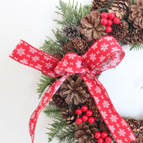 SALE♪「送料無料」クリスマスリース（ナチュラル系） 直径約30