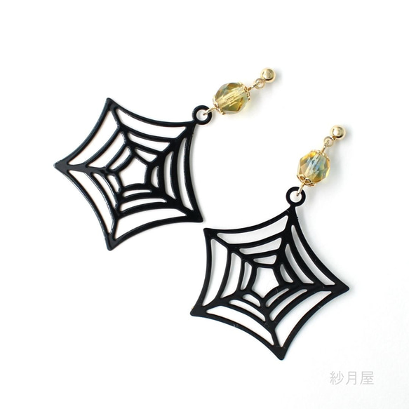MIO HARUTAKA スパイダーウェブ（蜘蛛の巣）ピアス WG MIO HARUTAKA