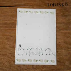 「シマエナガとお花」A4クリアファイル　TORINKO 9枚目の画像