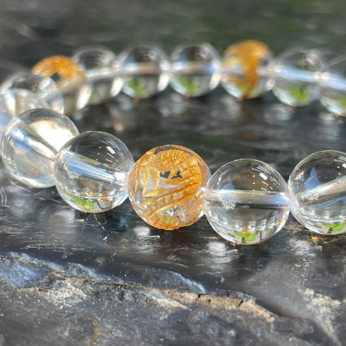 災厄から持ち主を守る!!風水四神獣 本水晶クリスタル数珠ブレスレット