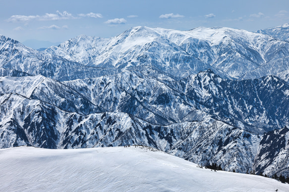 山岳風景写真 〜白銀の連なり〜 （谷川連峰･巻機山･雪山･冬山･登山／送料無料） 9枚目の画像