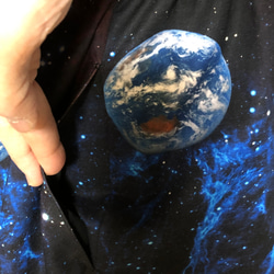 宇宙柄のタックギャザースカート 2枚目の画像