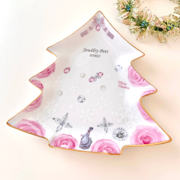 キラキラ…♡宝石雪のクリスマスツリープレート 1枚目の画像