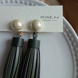 『mink.M』“レザータッセル”イヤリング♡ 1枚目の画像