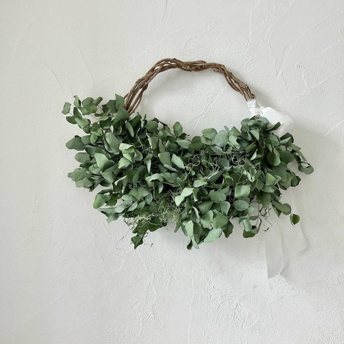 ユーカリヴィンテージドライフラワーリース リース ドライフラワー ユーカリ 花 グリーン シック アンティーク