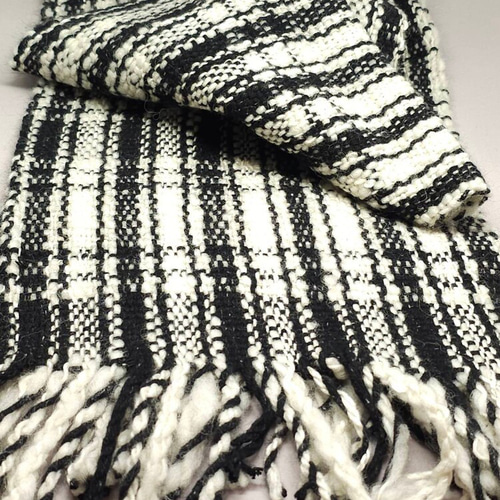 手紡ぎ＆手織りマフラー 模様織りシリーズ1 マフラー oribito 通販