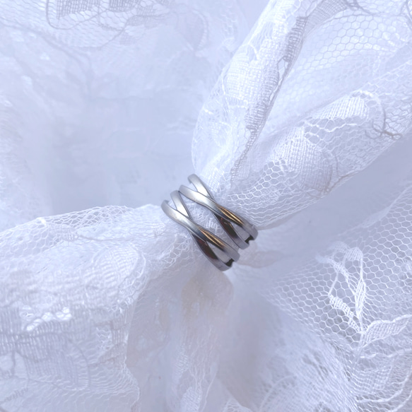 【単品】ご褒美リング シルクマット ステンレス316L 指輪 誕生石 刻印 クリスマス プレゼント〔単品価格〕 2枚目の画像