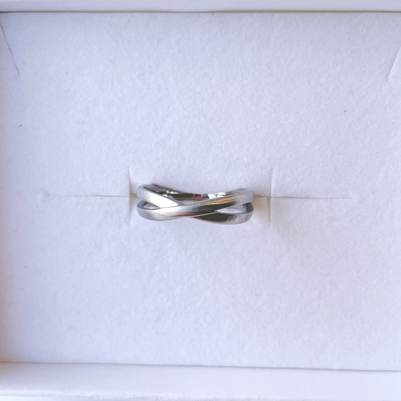 【単品】ご褒美リング シルクマット ステンレス316L 指輪 誕生石 刻印 クリスマス プレゼント〔単品価格〕 5枚目の画像
