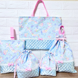 入園入学グッズ 5点セット ユニコーン✖️ゆめかわブルー その他