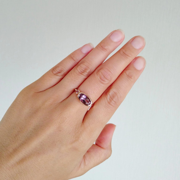 R0576 Ametrine × Spinel　K10 Ring　size 12 9枚目の画像