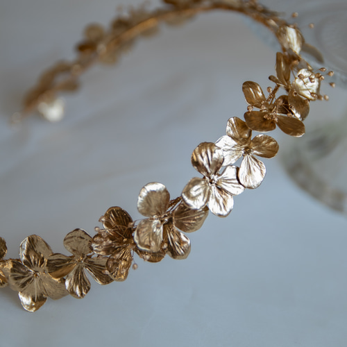 本物の紫陽花を使った世界で1つのカチューシャ風ヘッドドレス No.1