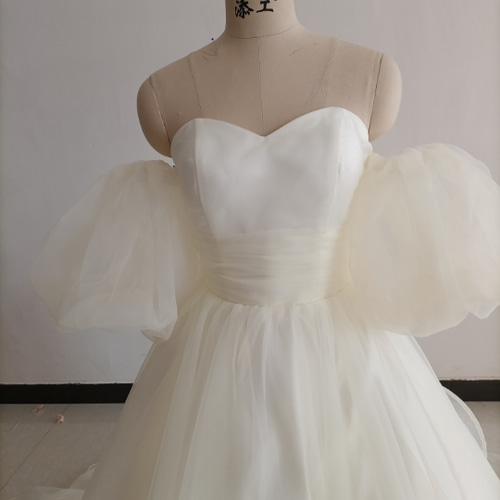 カラードレス ブルー 上質オーガンジー 出歩い ラッフルフリル  