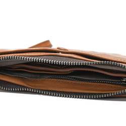 【全2色 ナチュラルレザー】本革長財布 メンズ 持ち手付き クラッチバッグ ウォレット #ブラック キャメル 3枚目の画像