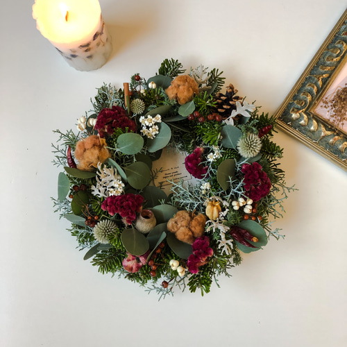 ケイトウのリース リース Green＋Lab 通販 16654284｜Creema(クリーマ)