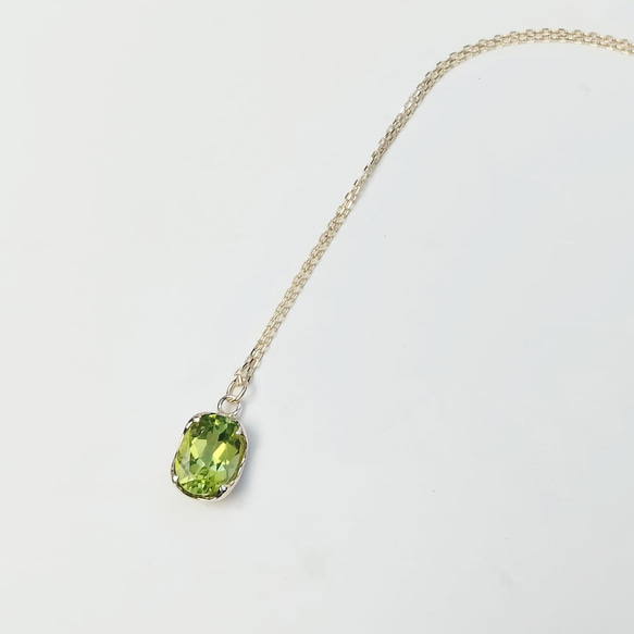 PT0059　Peridot　K10 Necklace 1枚目の画像