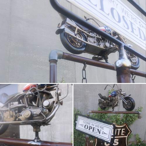 アメリカンバイク バイク屋 スタンド看板 OPEN&CLOSED サイン