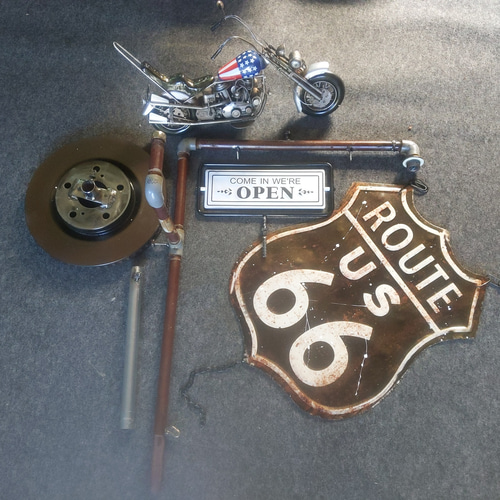 アメリカンバイク バイク屋 スタンド看板 OPEN&CLOSED サイン
