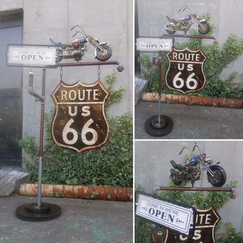 アメリカンバイク バイク屋 スタンド看板 OPEN&CLOSED サインボード 