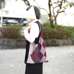 さんかく△バッグ　　－秋冬のパッチワークー 5枚目の画像