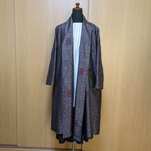 SOLD 着物リメイク カーディガンコート 大島紬 M〜L スプリング