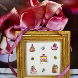 【メッセージ&名入れ】結婚祝い・誕生日・新築祝い・ギフト・プレゼント　「可憐なスイーツと花の世界」 1枚目の画像