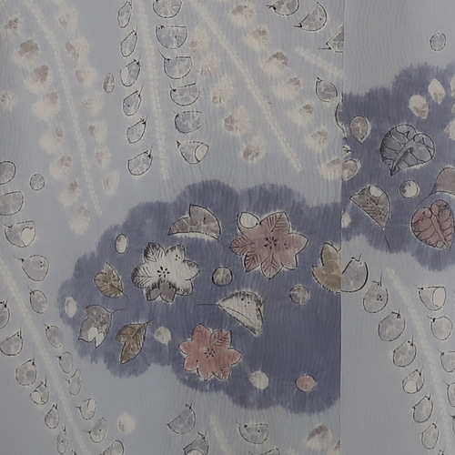 着物リメイク 辻が花のワンピース/フリーサイズ kimono ワンピース