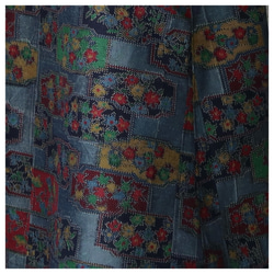 着物リメイク　紬のサロペットスカート　　L〜LL 2枚目の画像