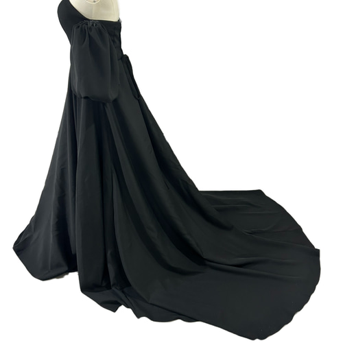 人気上昇 オフショル 黑 パーティードレス 二次会 前撮り 挙式  