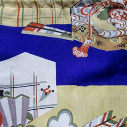 ７３９０　男の子のお宮参り着で作った巾着袋　#送料無料　 10枚目の画像