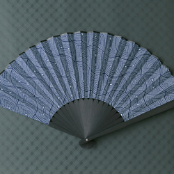 古染　半開き扇子型向付5点　山水人物紋　足付　送料込み251002 古染 半開き扇子型向付5点 山水人物紋 足付 送料込み