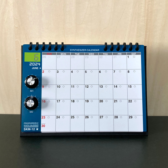 [2024年曆] Synth Calendar SKM-12 每月變化的設計 桌面/磁鐵 第7張的照片