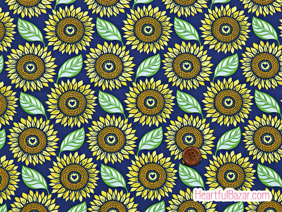 USAコットン(110×50) moda sunflowers in my heart 大輪のひまわり 1枚目の画像