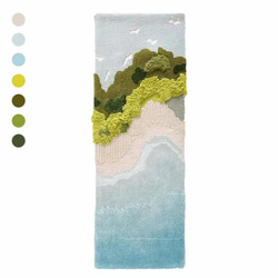 【受注制作】手織りニュージーランドウールカーペット ハンドメイドカシミアウール絨毯 手編ラグ マット モルディブ 5枚目の画像