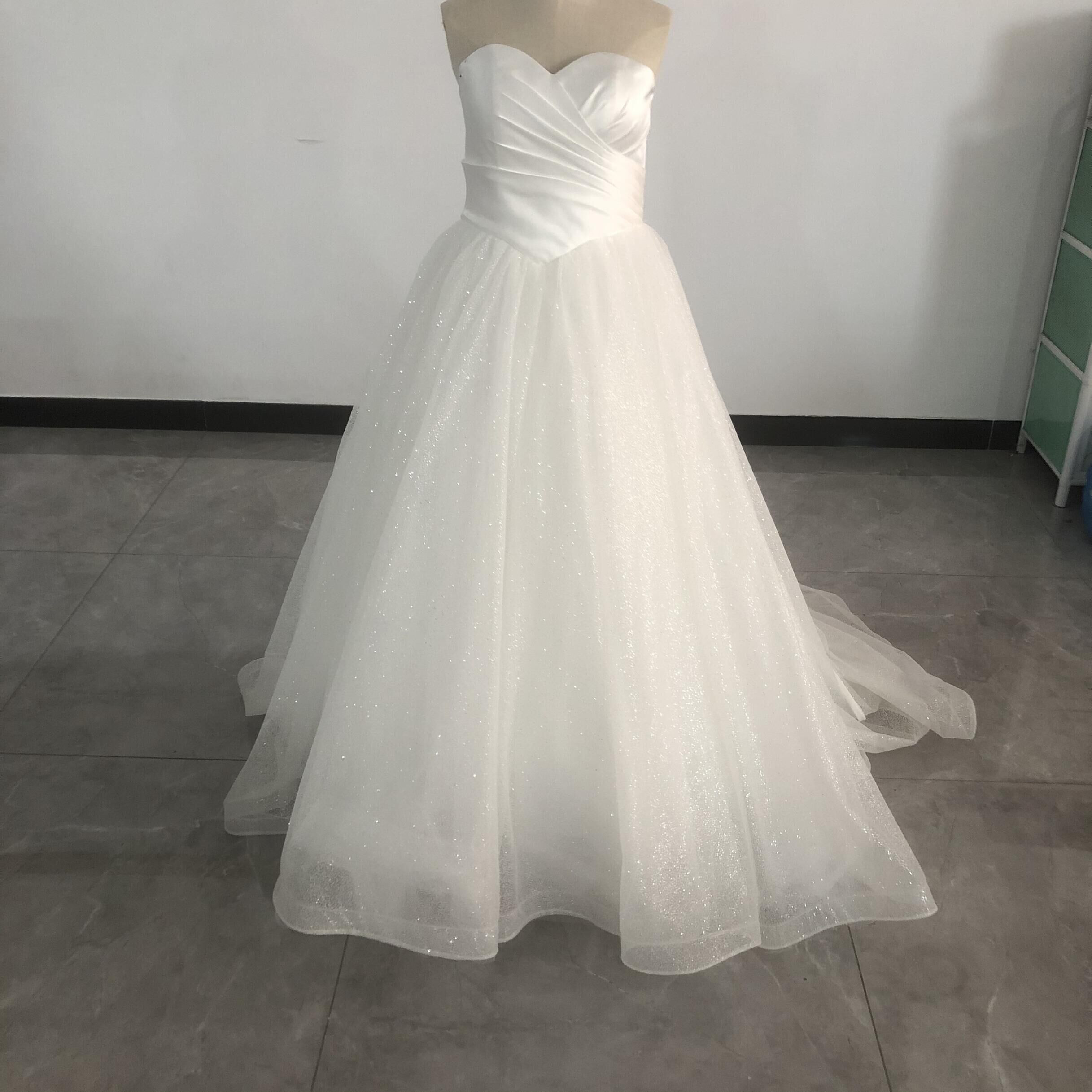 エレガント マーメイドライン ホワイト パーティードレス ベアトップ  