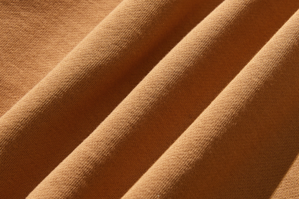 季節の変わり目に羽織りたい　裏毛ブルゾン　コットン　黄みの暗い褐色　231001-2 10枚目の画像