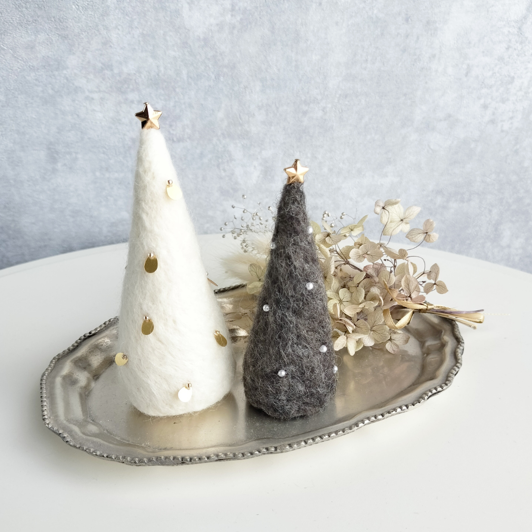 羊毛フェルトで作るクリスマスツリーキット 羊毛フェルト Tu