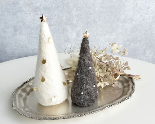 羊毛フェルトで作るクリスマスツリーキット 羊毛フェルト Tu Sonrisa
