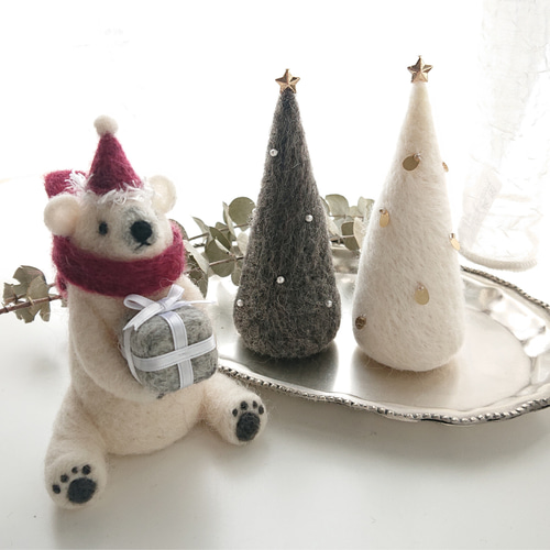 羊毛フェルトで作るクリスマスツリーキット 羊毛フェルト Tu 羊毛フェルトで作るクリスマスツリーキット 羊毛フェルト Tu