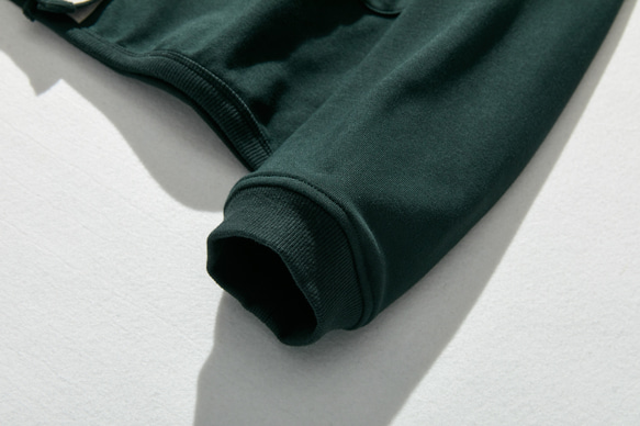 換季時穿的抓絨外套棉質深綠色 231001-3 第7張的照片