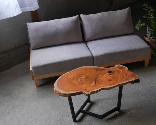 欅のアタマの輪切り 一枚板 ローテーブル ローテーブル・リビング