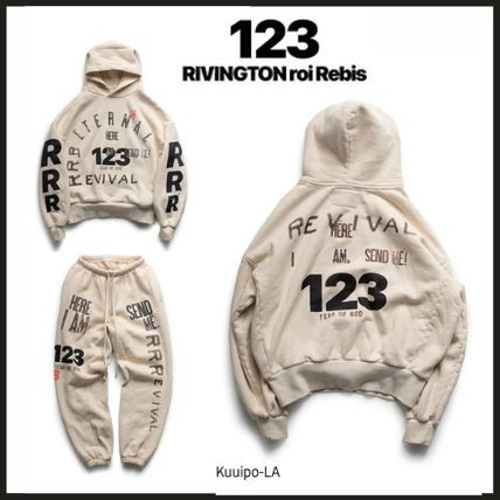 RRR123 x Fear of God コラボ フーディ&パンツ セットアップ RRR123 x Fear of God コラボ フーディ&パンツ セットアップ