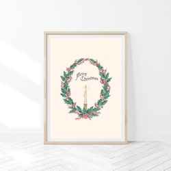 クリスマスリース アートポスター (53_Christmas_wreath) 1枚目の画像