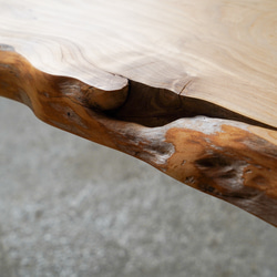 羅漢槙の 一枚板 ローテーブル　リビングテーブル 6枚目の画像