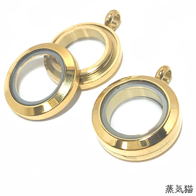 SOLDハンドメイド チャーム 猫 電球 ガラス ビーズ ボタン ゴールド 黒