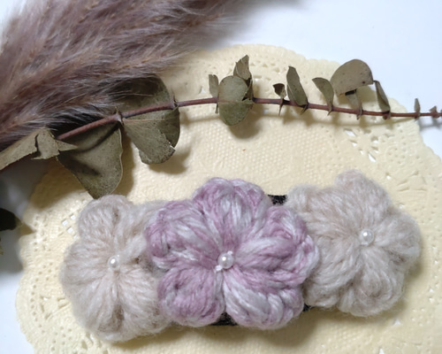 ラベンダーカラーのふわふわ5センチパッチンピン&2.5センチお花レジンヘアゴム 楽天市場】【2個入り】パッチンピン キュートフラワー 約2×5.5cm 全4色