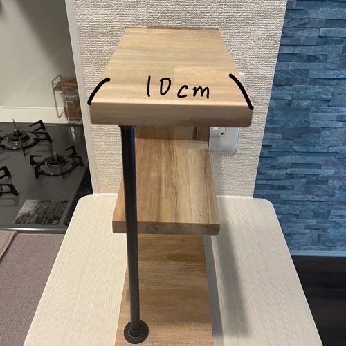 スパイスラック】奥行き10㎝のスリムなE字スタンド 調味料棚（送料込み