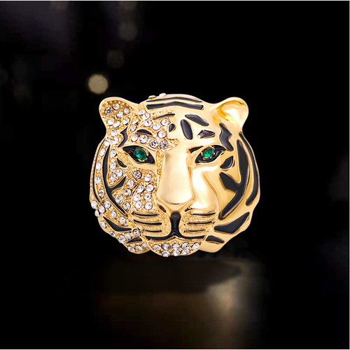 タイガーブローチ ゴールド シルバー おしゃれ かわいい ユニ