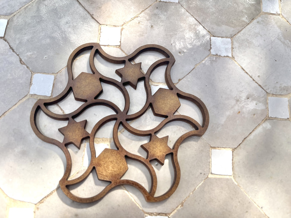 コースター　グラナダ　スペイン　アラベスク　寄木細工　幾何学模様　モザイク　3 2枚目の画像