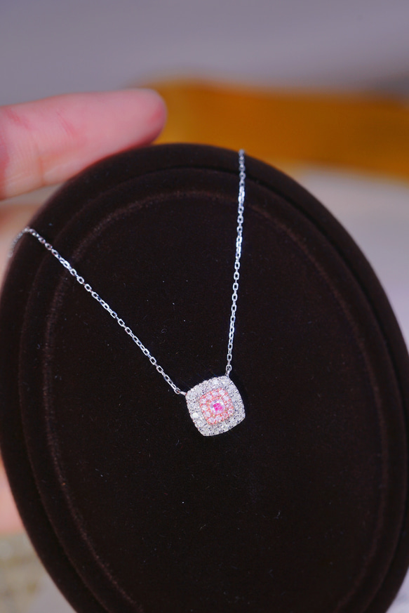 ピンクダイヤモンド付きネックレスk18 ネックレス・ペンダント パール